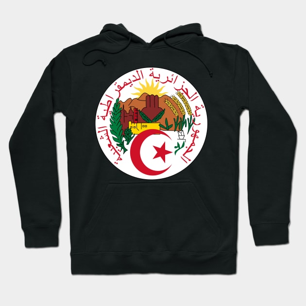 Seal of الجمهورية الجزائرية الديمقراطية الشعبية png Hoodie by Flags of the World